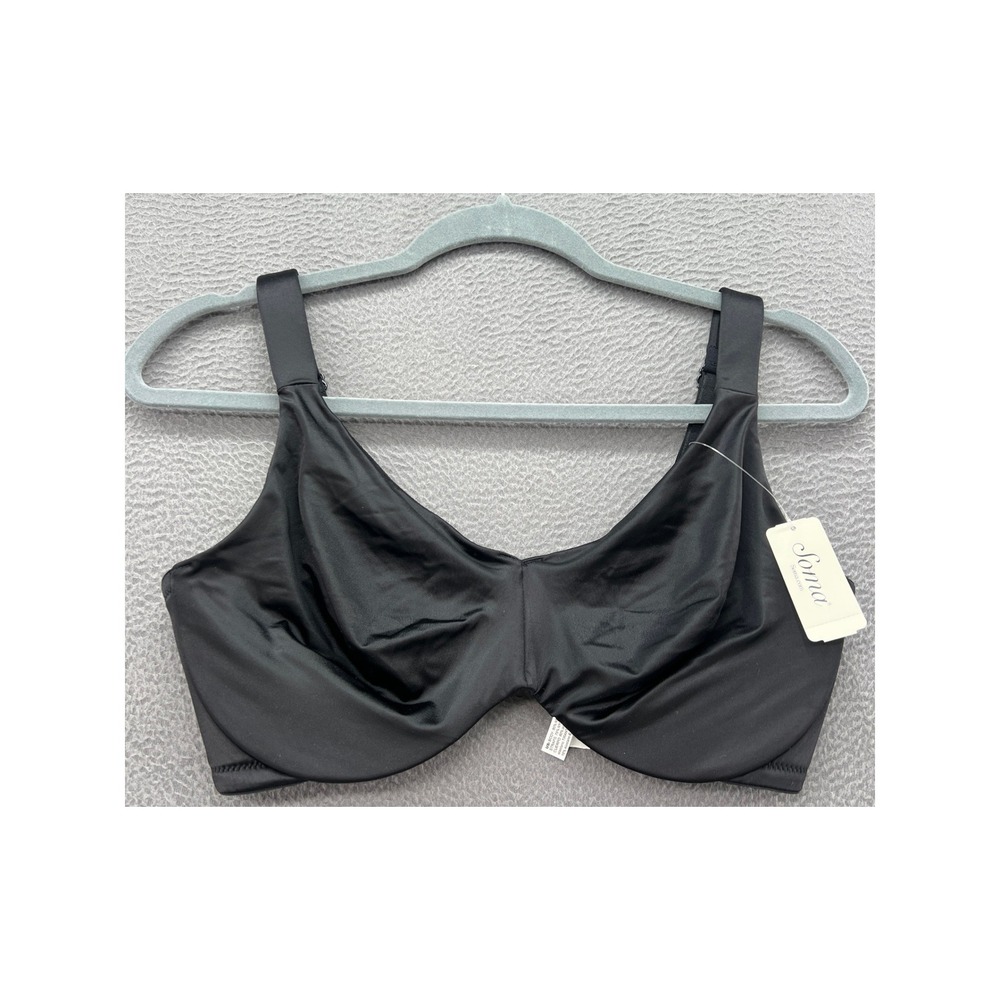 Soma Bra Women's 36DDD Black Sensuous Sides Minimizer Bra Underwire NWT
